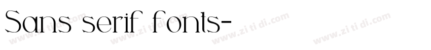 Sans serif fonts字体转换